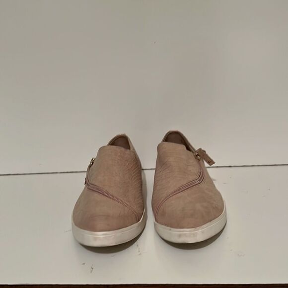 Dr School’s Tan Zip Around Slip On Memory Foam Fabric Sneakers Size 9 - Picture 2 of 4